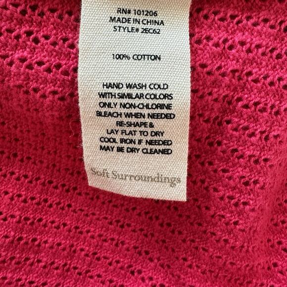 Soft Surroundings Women’s Biosphere Tee Sweater In Azalea Multi Size Medium EUC - Picture 6 of 6